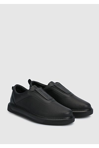 Provoq Siyah Deri Kadın Sneaker