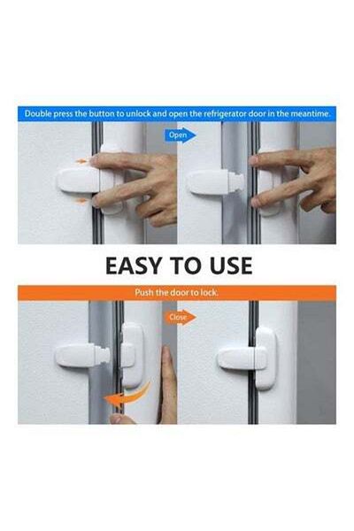 HALAMODO Home Fridge Freezer Door Lock White