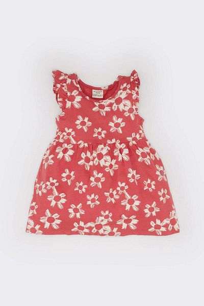 DeFacto Baby Girl Floral Print Short Sleeve Dress A0136A525Sm