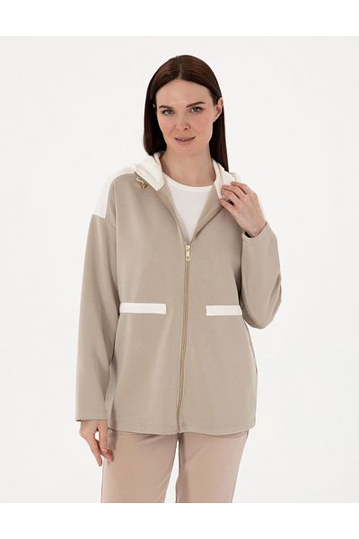 Pierre Cardin Sand Oversize Knitted Cardigan 50306341 -Vr085