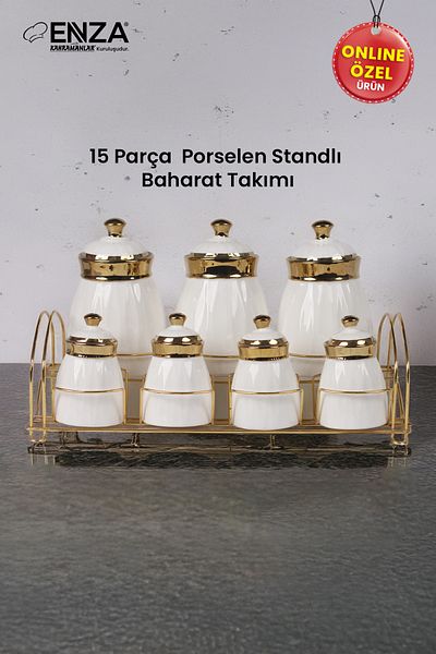 Enza Marin Spice Set with Stand 15 Pieces