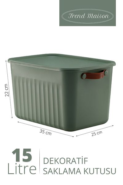 Trend Maison Organizer Box with Lid - Multi-Purpose, Decorative Storage, Bathroom and Kitchen Toy Organizer