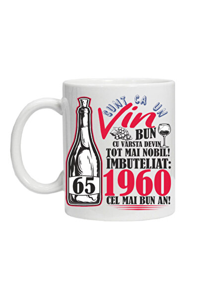 OEM Cana albă personalizată „A Good Wine 1960-65”, INOVATIX. 330 ml