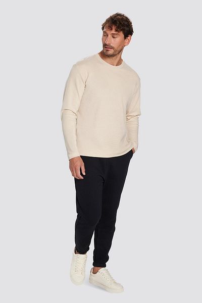 Tudors Unisex Relax Fit Relaxed Cut Rose Gold με 3 τσέπες ελαστικό Jogger Leg μαύρο αθλητικό παντελόνι