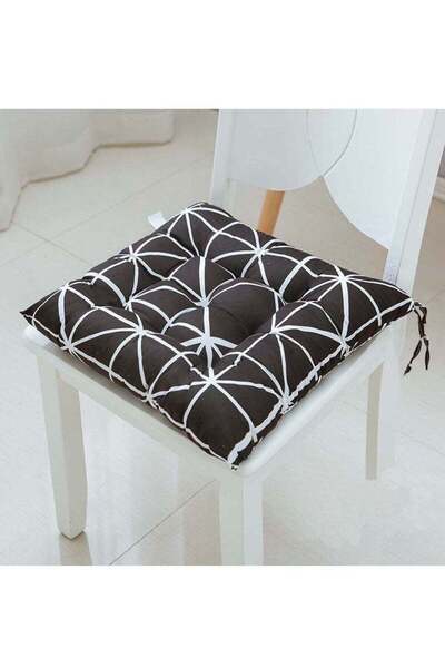 COOYA Chair Cushion, Comfortable and Soft, Black and White Stripes, 40x40x3cm, Suitable for Offices