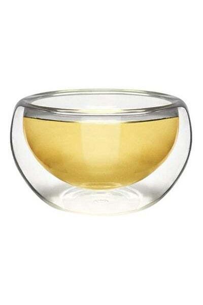 HALAMODO Heat-resistant Double Heat Resistant Transparent Double Layer Glass Cup High Borosilicate Glass Tea