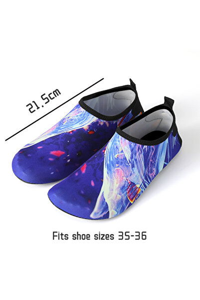 Yelajoy Beach Shoes, Size 35-36, Soft Sole, Quick-Drying Fabric, Suitable for Beach Pool Outdoor Sports Walk