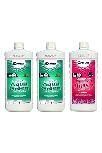 CASSETTE CHEMICALS Karavan Tekne Tuvalet Kimyasalı Atık Parçalayıcı Ve Koku Giderici 3'lü Set