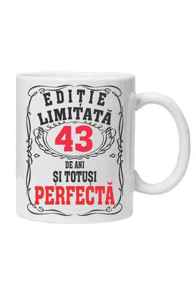 OEM Εξατομικευμένη λευκή κούπα "περιορισμένη έκδοση - τέλεια", 43 ετών, INOVA...