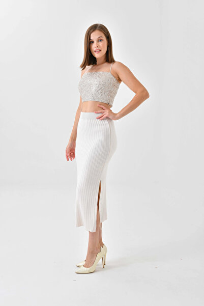 Park Karon Спідниця з довгим розрізом з трикотажу