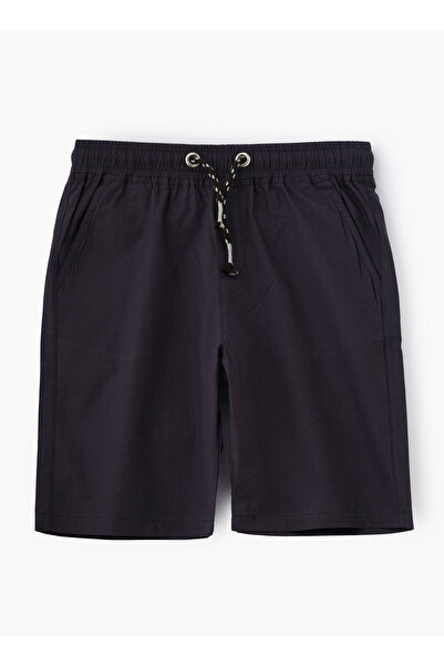 Basicxx Essential Drawstring Cotton Shorts for Boys - Navy