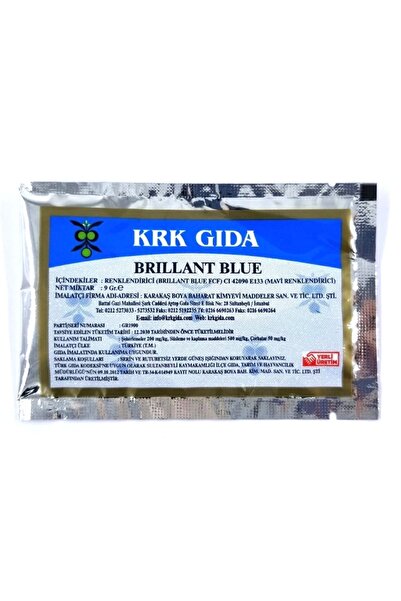 Krk Gıda Gıda Renklendirici Mavi (BRILLIANT BLUE FCF)(E133) (9GR*12 ADET) (AÇ...