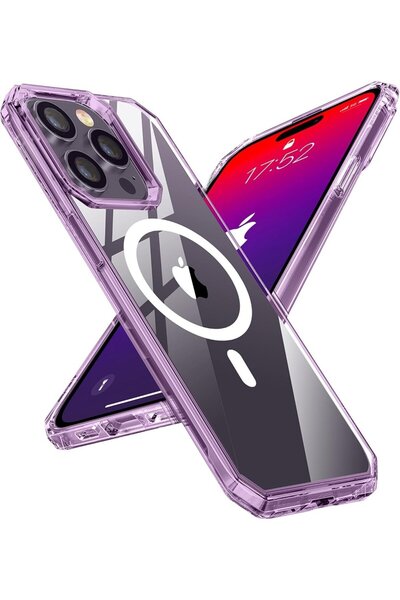 Quikbee Защитен калъф за iPhone 14 Pro Max Quikbee, TPU/PC, лилав/прозрачен, ...