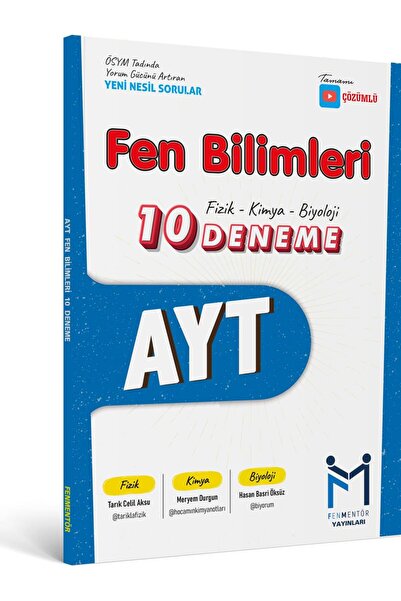 FEN MENTÖR AYT FEN BİLİMLERİ 10 DENEME