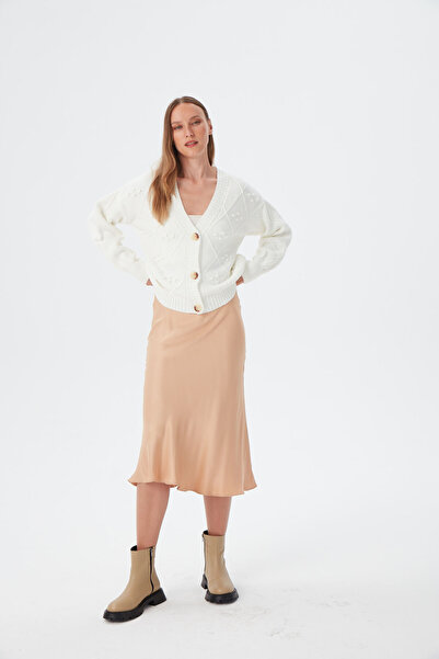 Park Karon Fusta din satin de pește cu talie elastică de damă