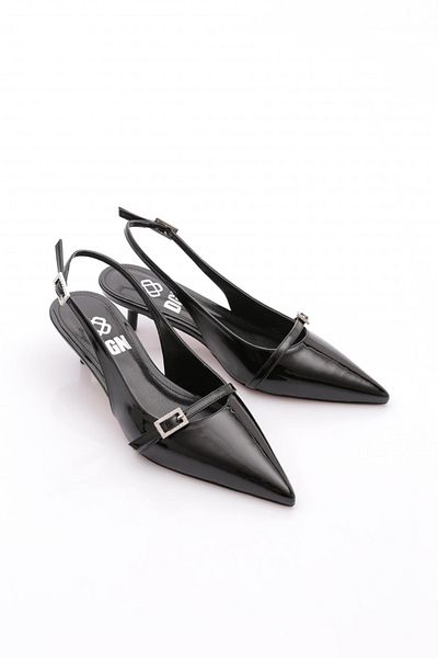 DGN Women's Heeled Shoes Black Patent Leather 6432535