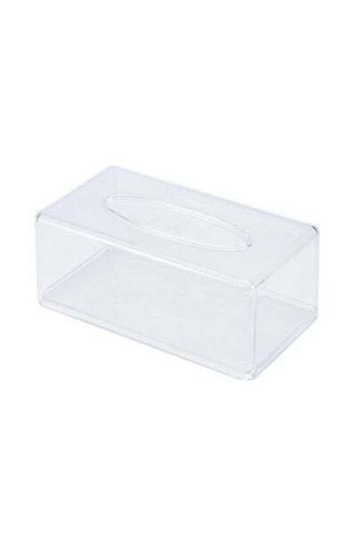 HALAMODO Tissue Box Clear 21.5x11.8x9.3cm