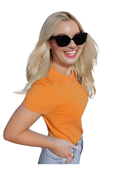 İpek Tekstil 100% Cotton Women T-Shirt Solid Color Basic Combed Cotton Crew Neck