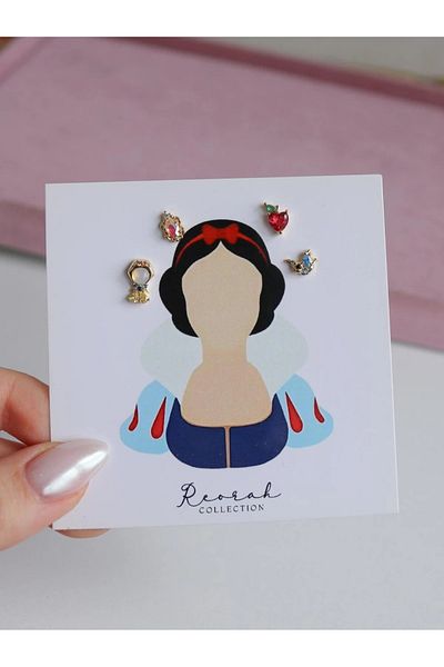 Reorah Collection Snow White Nails Earrings Set