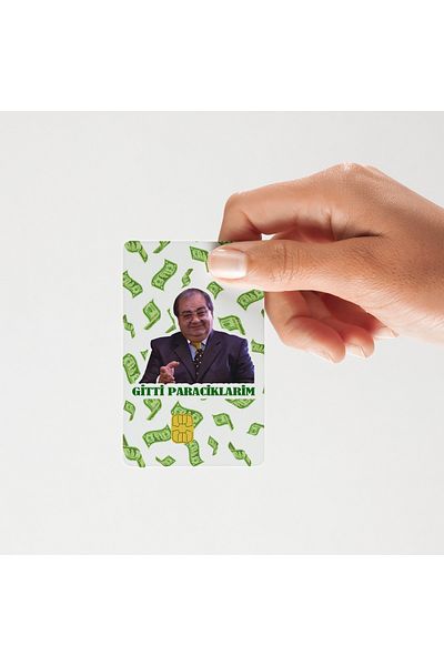 Huggy Craft High Quality Threader Bridesmaid "My Gone Paraciklarim" Shiny Credit/Debit Card Covering Sticker