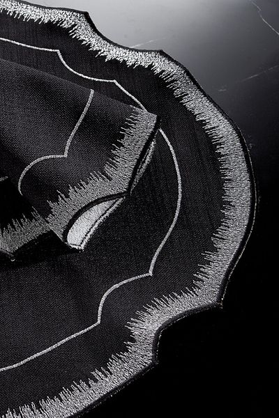 ZEBRA CASA Siena 2-Piece Napkin Black/silver