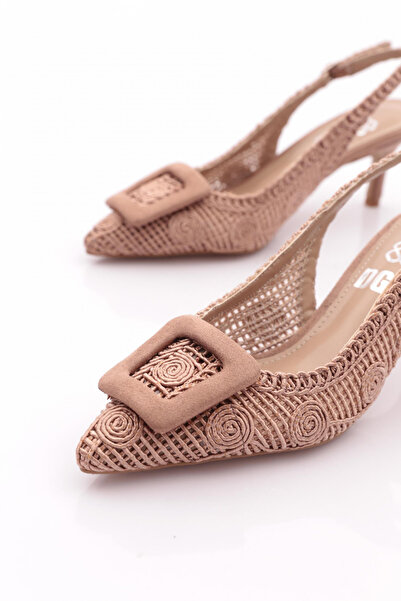 DGN 5627 Women's Square Buckle Heeled Shoes