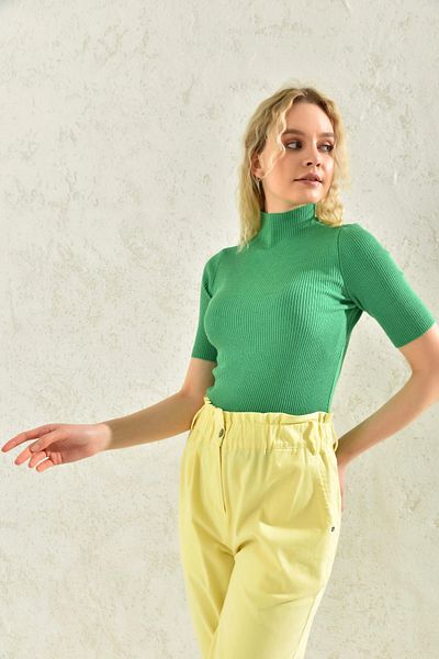 Park Karon Basic Knitwear Blouse - Women, Half Fisherman, Short Sleeve