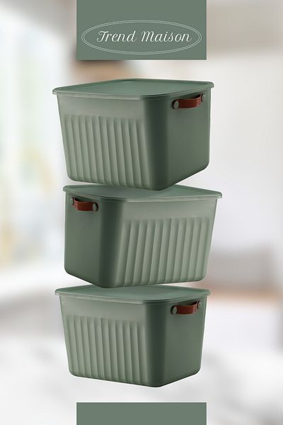 Trend Maison Organizer Box with Lid - Multi-Purpose, Decorative Storage, Bathroom and Kitchen Toy Organizer