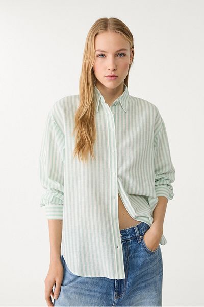 Stradivarius Linen blend shirt