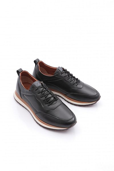 DGN Men's Sneakers Shoes Genuine Leather Black 52131081