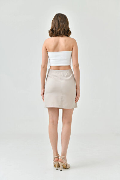 Park Karon Kadın Büzgü Detaylı Kumaş Etek