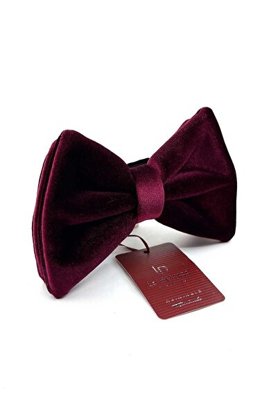 Kravatkolik Bordo Lüks Büyük Kadife Papyon P1899