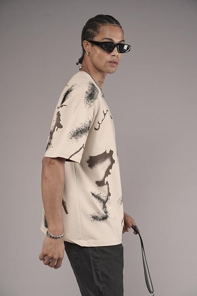 king brich Ανδρικό μπλουζάκι Oversize Mold Lightening Printed