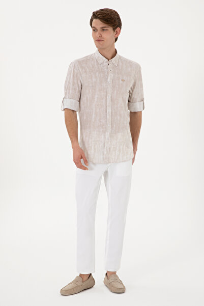 U.S. Polo Assn. Men's White Canvas Trousers 50299165-Vr013