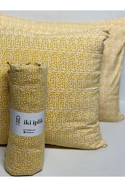 iki iplik Set cearșaf dublu elastic 100% bumbac - model modern minimalist