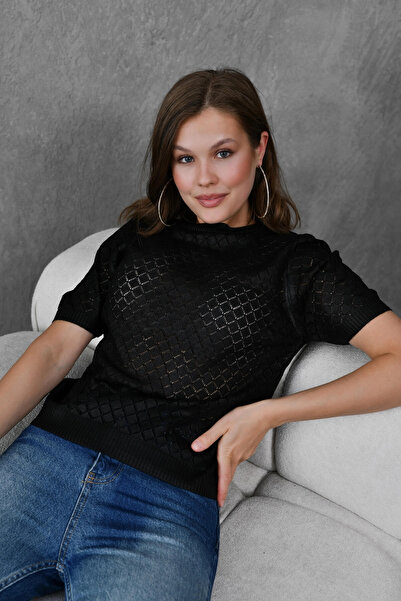 Park Karon Ženski okrugla kragna Teksturirano pleteni džemper