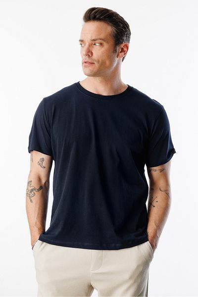 GENIUS STORE Ανδρικό T-shirt 100% βαμβακερό κανονικό μπλουζάκι με λαιμόκοψη