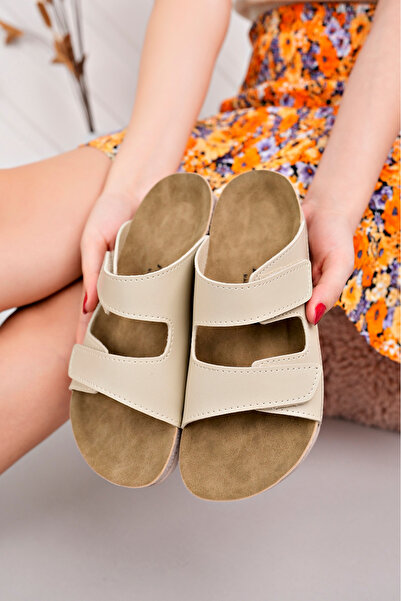 POLOMİA Γυναικείες καθημερινές παντόφλες Polomia Scarlet Flexible Velcro Comfort