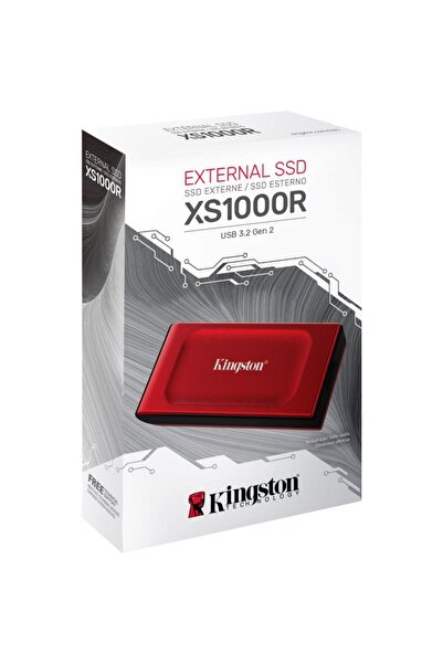 Kingston SSD Extern Kingston XS1000 1TB, USB 3.2 tip C (Rosu)