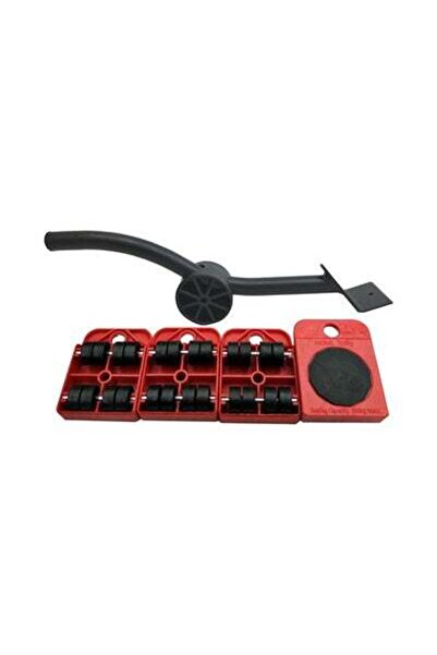 HALAMODO مجموعة أدوات نقل الأثاث الثقيلة من 4 قطع، أحمر/أسود