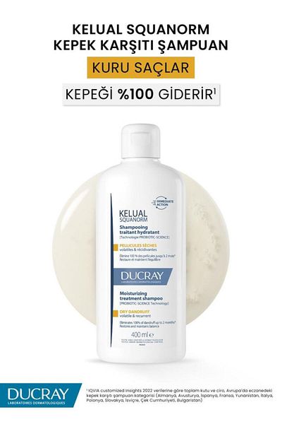 Ducray Kelual Squanorm Dry Dandruff Shampoo 400 ml
