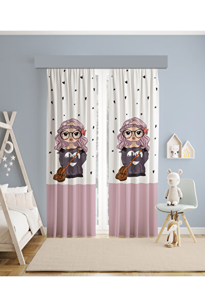 MEKTA HOME CAMERA BEBEȘI ȘI COPII Perdele de fundal cu 2 aripi cu model pentr...