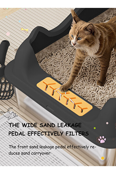 KidLe Stainless Steel Cat Litter Box Metal Cat Litter Box