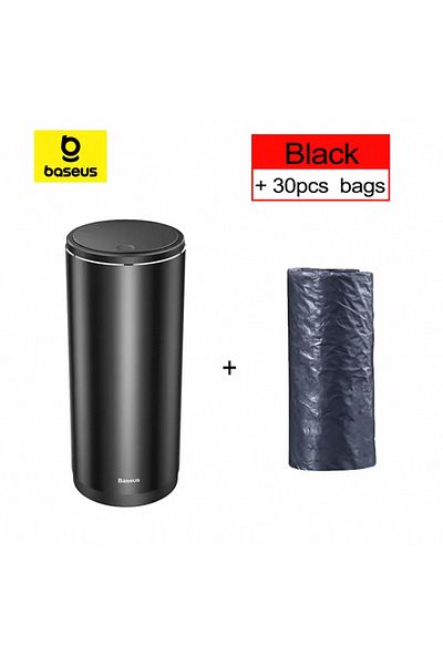 Baseus Black 30pcs Car Trash Bin Can Mini Auto Dust Organizer Car Interior Rubbish Bag