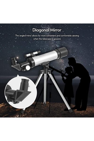 fulina تلسكوب فلكي، تكبير 90 ضعفًا مع منظار FinderScope، حامل ثلاثي القوائم قابل للتعديل للأطفال المبتدئين