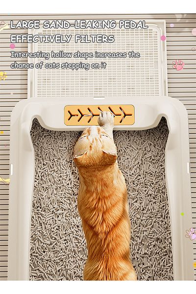 KidLe Stainless Steel Cat Litter Box Metal Cat Litter Box