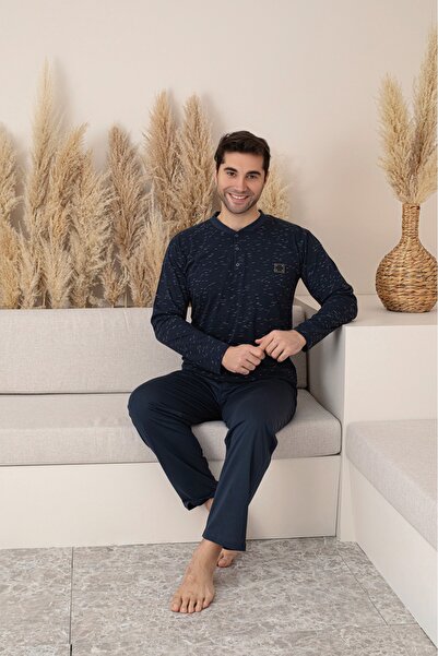 CALİA Ανδρικό Σετ Πιτζάμες 4 Εποχών - Κολάρο με κουμπιά