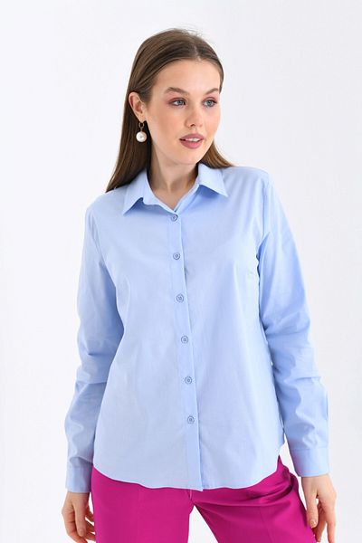 Park Karon Cămașă țesută pentru femei Blue Basic