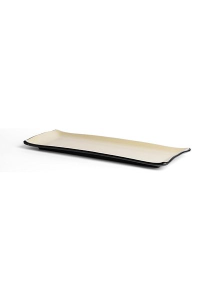 mastergold 6 Piece Melamine Rectangular Serving Plates (29.5 * 12.5cm) | for Appetizer, Seafood & Salad Plates