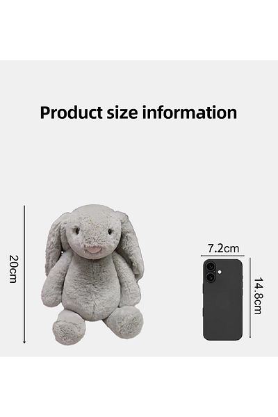 Choice 20cm Grey Cute Lop Rabbit Plush Toy Soft Stuffed Long Ears Bunny Doll Funny Baby's Sleeping Companio